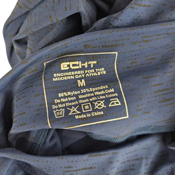 ECHT Women's High Rise Crop Tie Waist Leggings Size Medium Blue - Picture 7 of 7